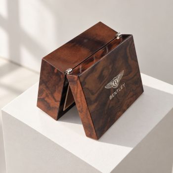 21st Century Bentley Luxury Wood Decorative Box with Winged B Logo - Image 5