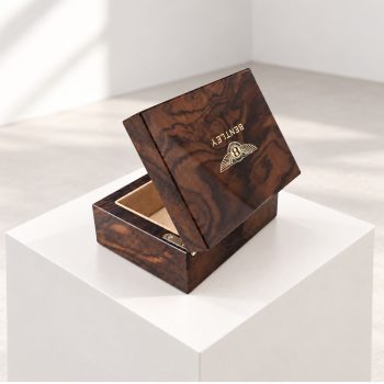 21st Century Bentley Luxury Wood Decorative Box with Winged B Logo - Image 6