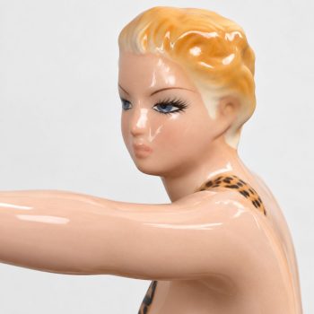 Scultura in ceramica smaltata Diana cacciatrice by Favaro e Cecchetto, anni ’50 - immagine 4