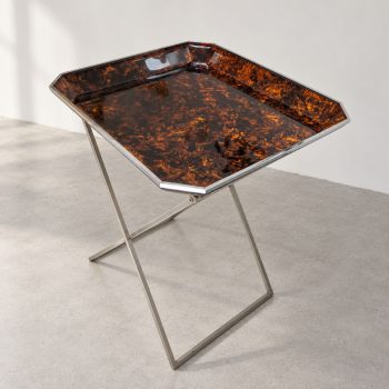 Tavolino pieghevole in lucite attribuibile a Willy Rizzo, anni ’70 - immagine 5
