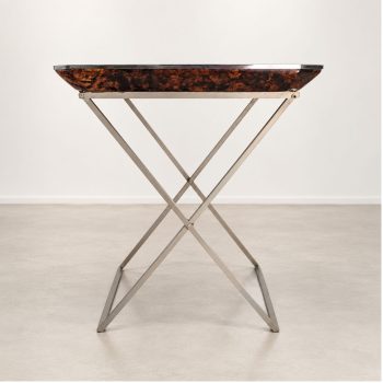 Tavolino pieghevole in lucite attribuibile a Willy Rizzo, anni ’70 - immagine 3
