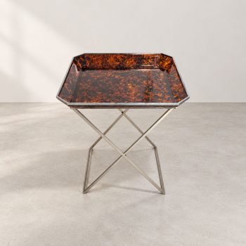 Tavolino pieghevole in lucite attribuibile a Willy Rizzo, anni ’70 - immagine 2