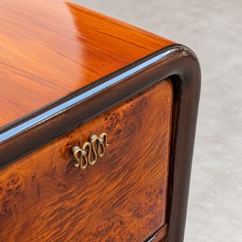 Mobile Bar Art Deco in Noce e Radica nello Stile di Gio Ponti, Anni 40 - immagine 8