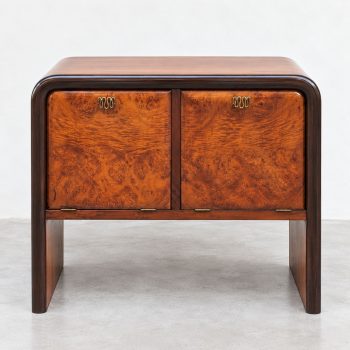 Mobile Bar Art Deco in Noce e Radica nello Stile di Gio Ponti, Anni 40 - immagine 3