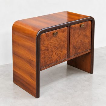 Mobile Bar Art Deco in Noce e Radica nello Stile di Gio Ponti, Anni 40 - immagine 4
