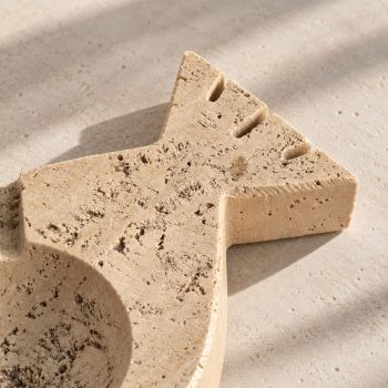 1970s Italian Travertine Marble Fish Ashtray Attributed to Fratelli Mannelli - Image 7