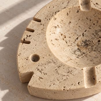 1970s Italian Travertine Marble Fish Ashtray Attributed to Fratelli Mannelli - Image 6