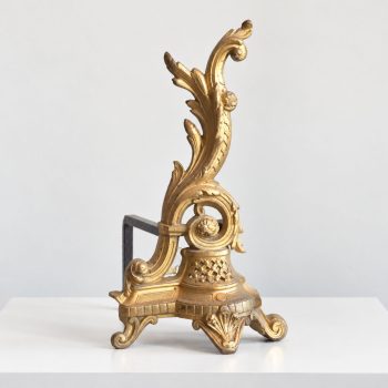 Coppia di Alari in Bronzo Dorato in Stile Luigi Filippo, fine 800 - immagine 6