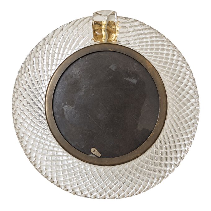 visioniepoca-Murano-glass-and-brass-photo-frame-signed-by-Tommaso-Barbi-1970s-front-view