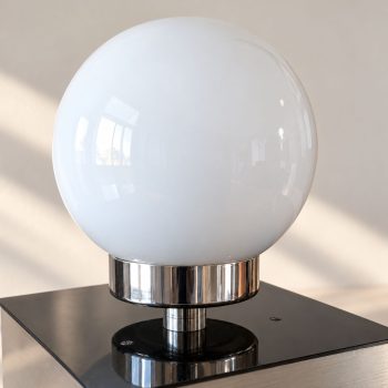 Lampada Space Age in Perspex, Metallo e Vetro Opalino nello Stile di New Lamp, Anni ’70 - immagine 7