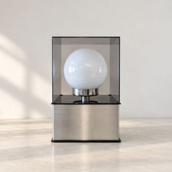 Lampada Space Age in Perspex, Metallo e Vetro Opalino nello Stile di New Lamp, Anni ’70 - immagine 5