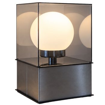 Lampada Space Age in Perspex, Metallo e Vetro Opalino nello Stile di New Lamp, Anni ’70 - immagine 1