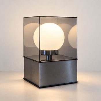 Lampada Space Age in Perspex, Metallo e Vetro Opalino nello Stile di New Lamp, Anni ’70 - immagine 3