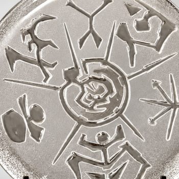 Signed Italian Sculptural Glass Plate by Arnaldo Pomodoro - Image 7