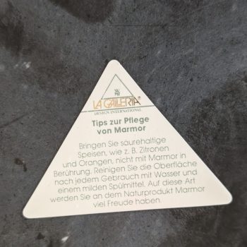 Vassoio Rotondo in Marmo Nero Marquina e Ottone di La Galleria, Anni ’90 - immagine 8